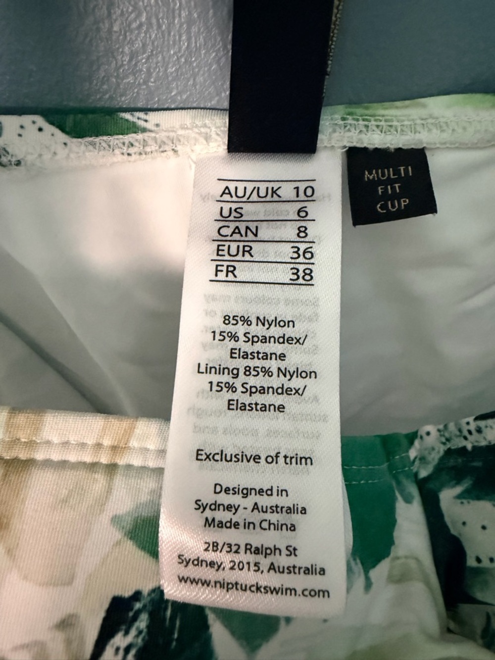 NWT Nip Tuck Swim Green Palm One-Piece Swimsuit | Size 6 - Picture 5 of 7